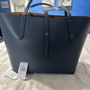 Coach dark denim market tote